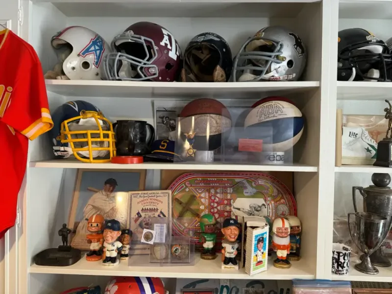 Sell vintage sports memorabilia in San Antonio Tx — the completed work in a bright bathroom meeting clean tile